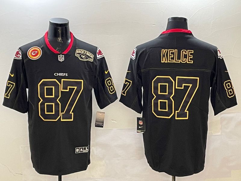 Men Kansas City Chiefs 87 Kelce Black Classic 2025 Nike Limited NFL Jersey style 7